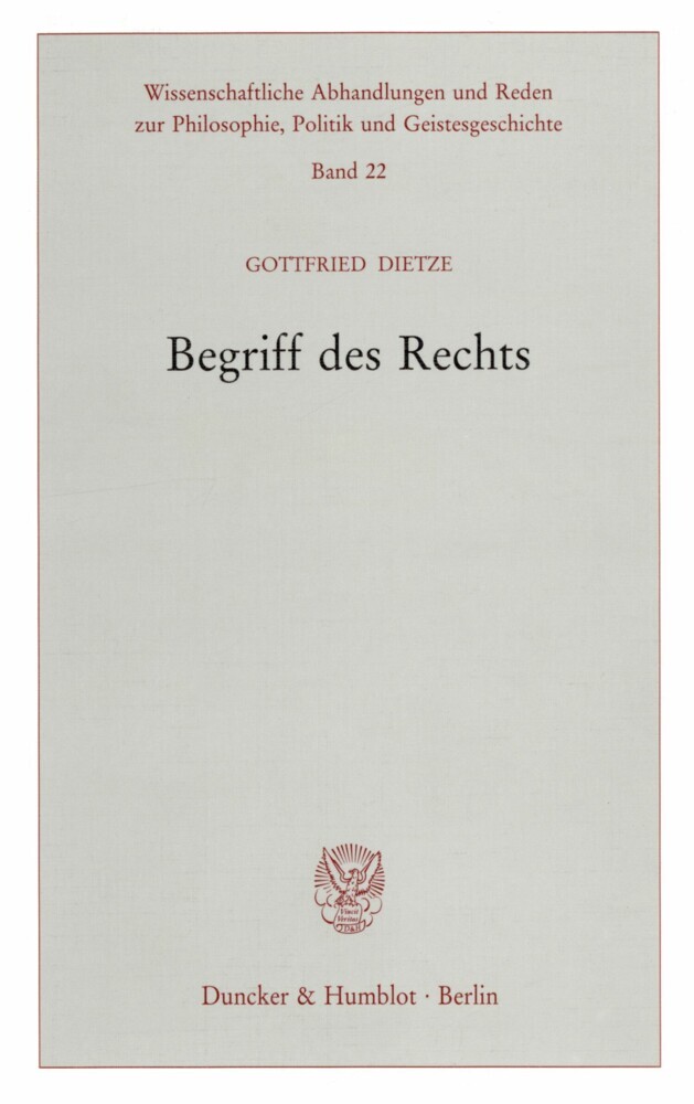 Begriff des Rechts. main product photo
