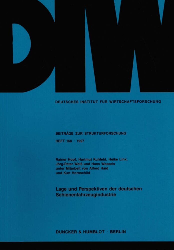 Lage und Perspektiven der deutschen Schienenfahrzeugindustrie. main product photo