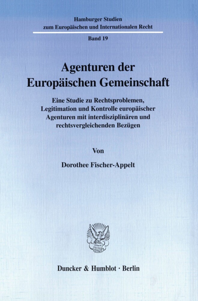 Agenturen der Europäischen Gemeinschaft. main product photo
