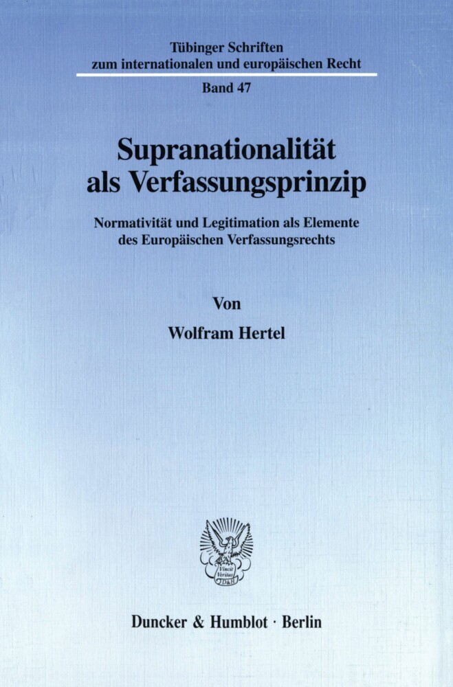 Supranationalität als Verfassungsprinzip. main product photo