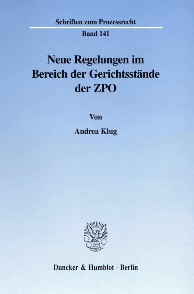 Neue Regelungen im Bereich der Gerichtsstände der ZPO. main product photo