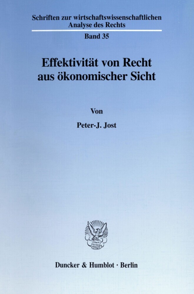Effektivität von Recht aus ökonomischer Sicht. main product photo