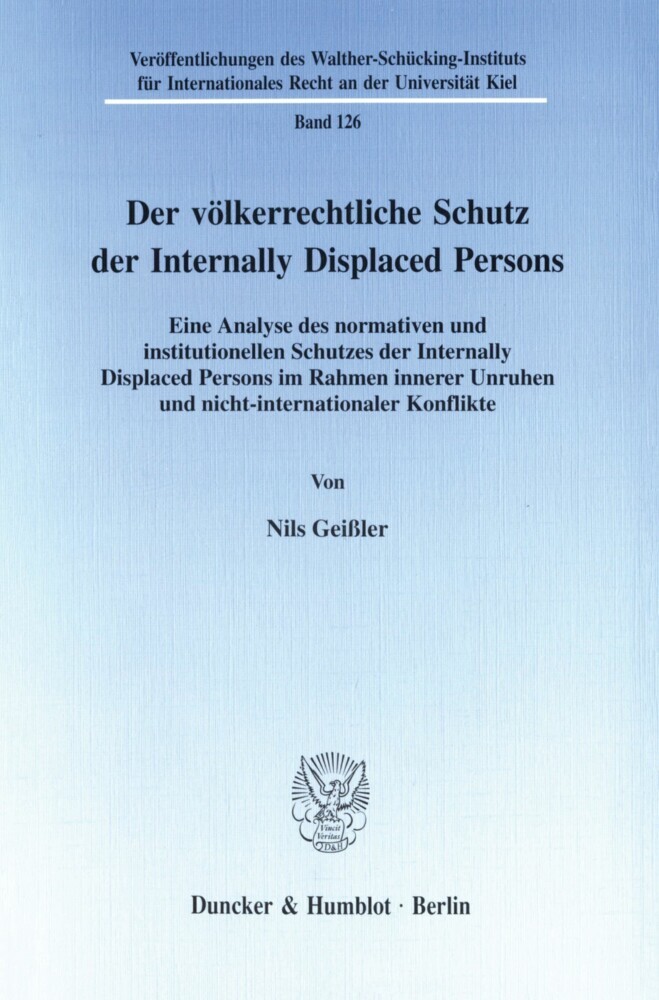 Der völkerrechtliche Schutz der Internally Displaced Persons. main product photo