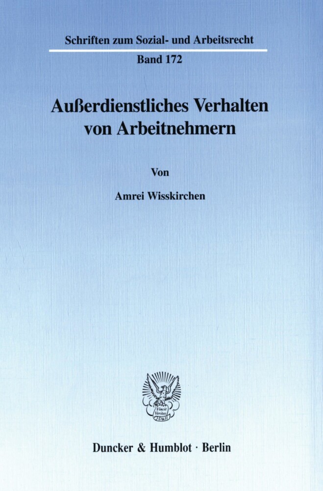 Außerdienstliches Verhalten von Arbeitnehmern. main product photo