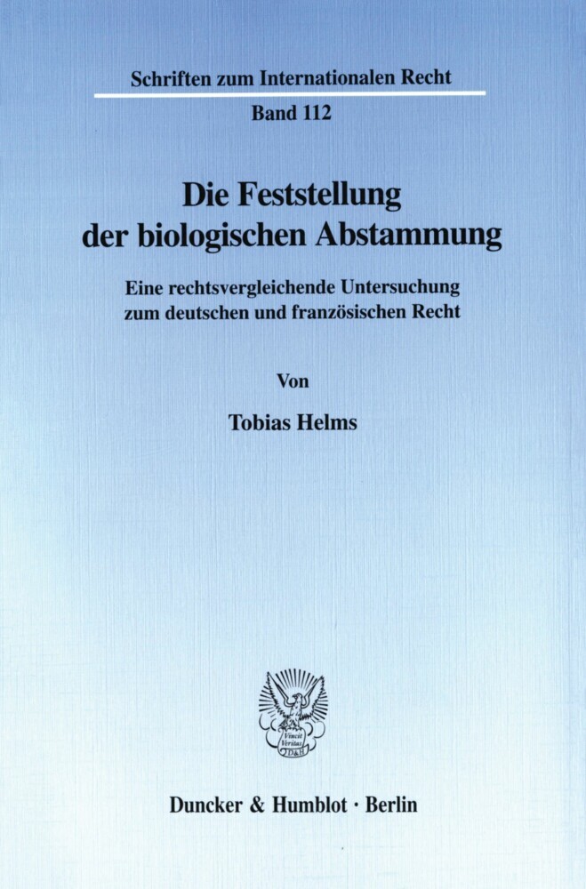 Die Feststellung der biologischen Abstammung. main product photo