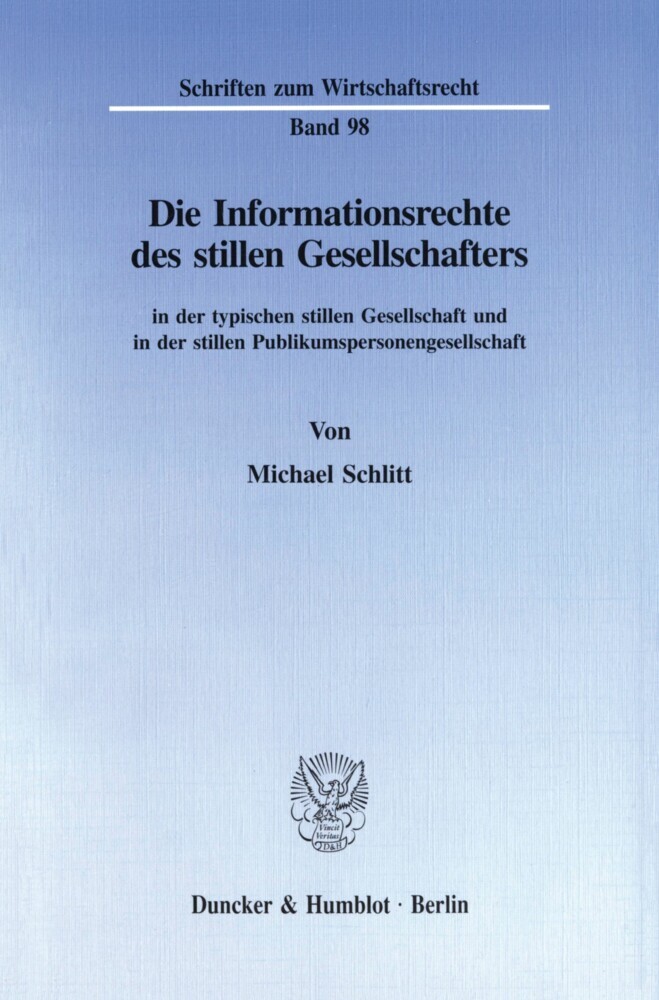 Die Informationsrechte des stillen Gesellschafters main product photo