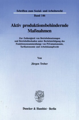 Aktiv produktionsbehindernde Maßnahmen.