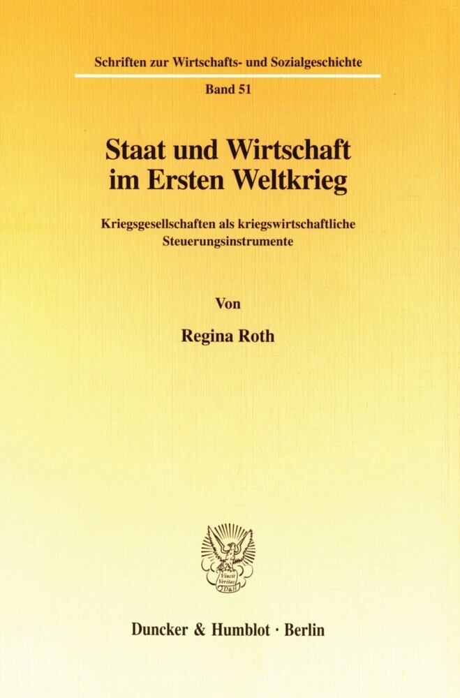 Staat und Wirtschaft im Ersten Weltkrieg. main product photo