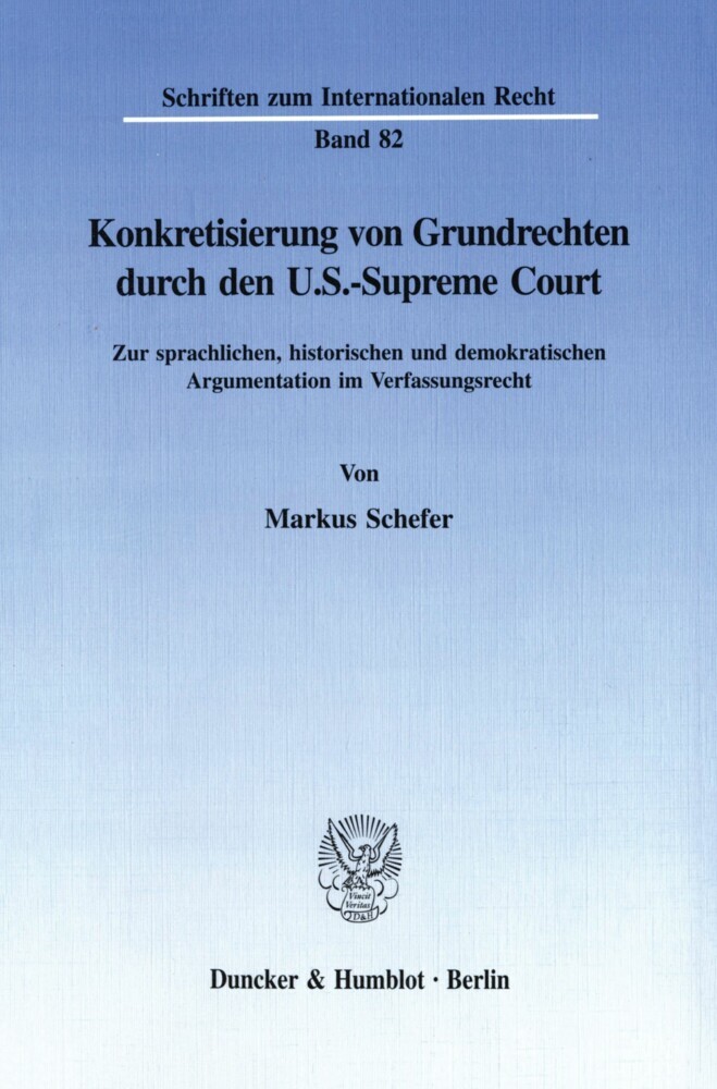 Konkretisierung von Grundrechten durch den U.S.-Supreme Court. main product photo