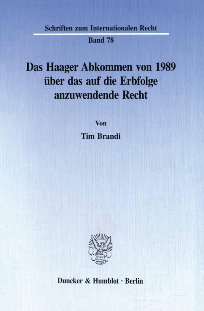 Das Haager Abkommen von 1989 über das auf die Erbfolge anzuwendende Recht. main product photo