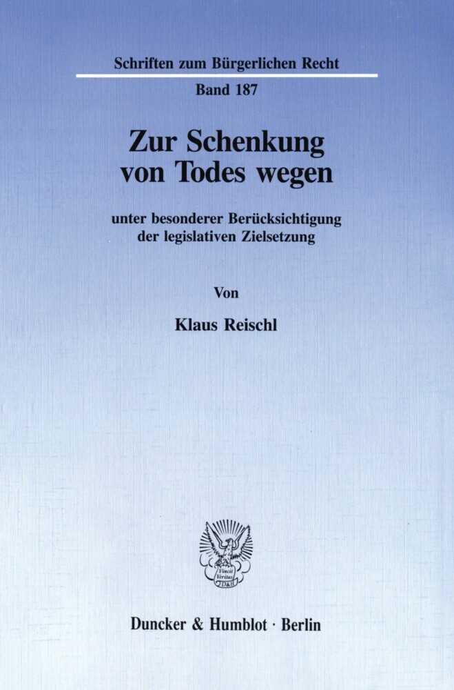 Zur Schenkung von Todes wegen main product photo