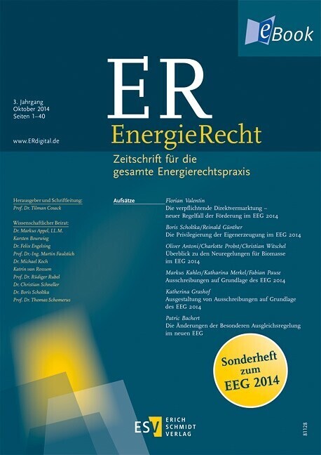 ER EnergieRecht - Sonderheft 1.14 main product photo