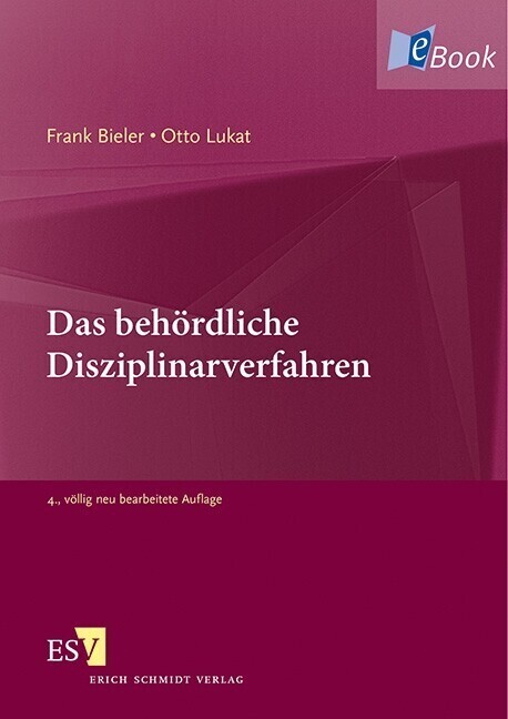 Das behördliche Disziplinarverfahren main product photo