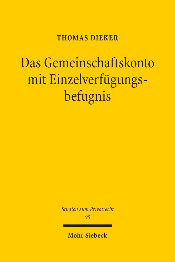 Das Gemeinschaftskonto mit Einzelverfügungsbefugnis main product photo