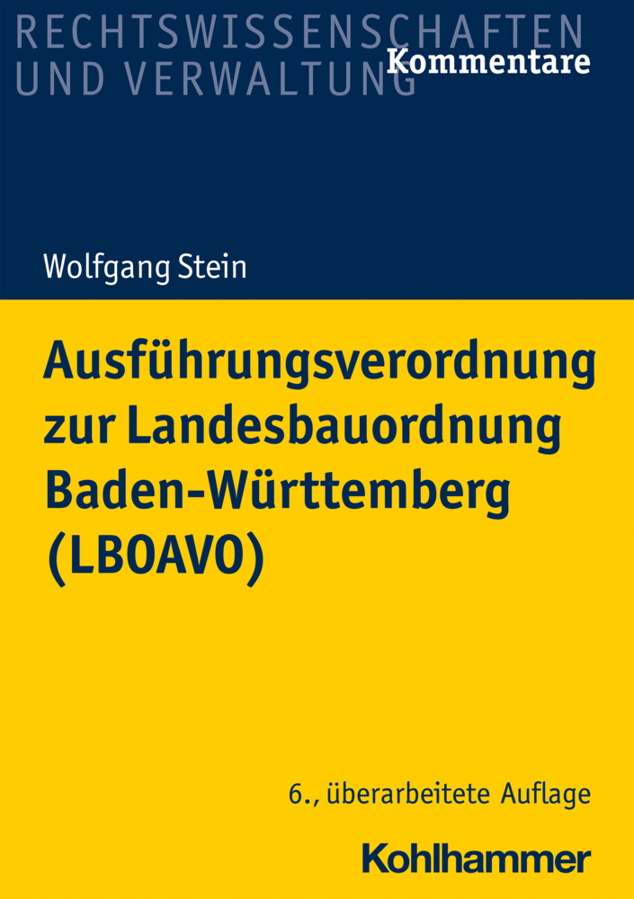 Ausführungsverordnung zur Landesbauordnung Baden-Württemberg (LBOAVO) main product photo