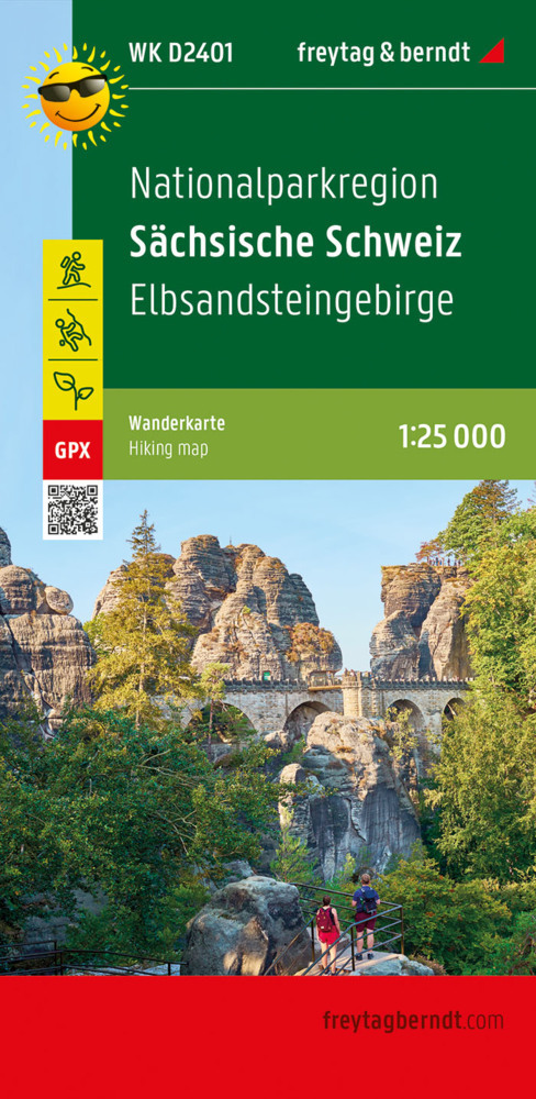Nationalparkregion Sächsische Schweiz, Wanderkarte 1:25.000, freytag & berndt, WK D2401 main product photo