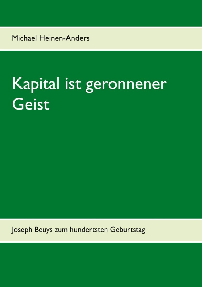 Kapital ist geronnener Geist main product photo