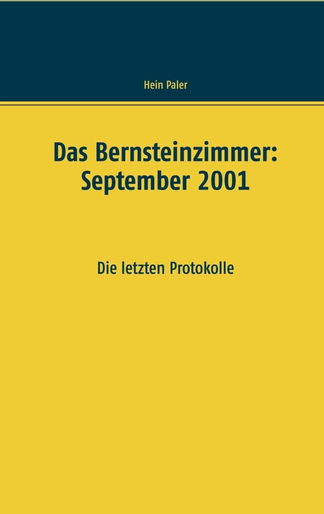 Das Bernsteinzimmer: September 2001 main product photo
