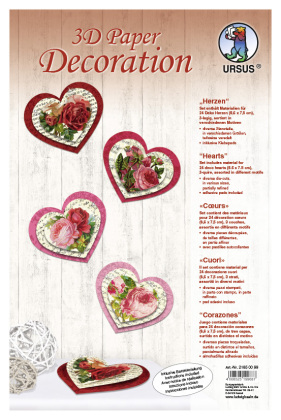URSUS 3D Paper Decoration "Herzen"
