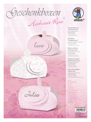 URSUS Geschenkboxen "Hochzeit Rose"