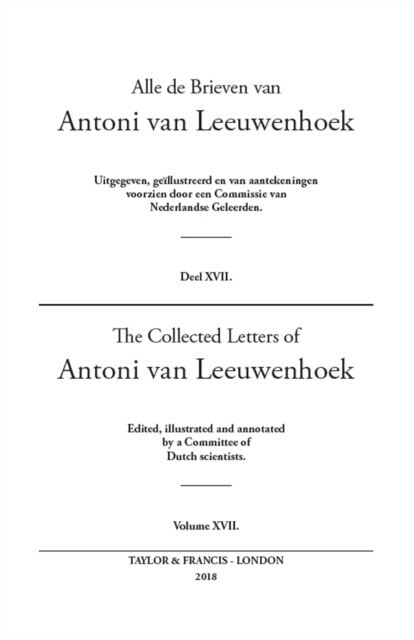 Collected Letters of Antoni Van Leeuwenhoek - Volume 17 main product photo