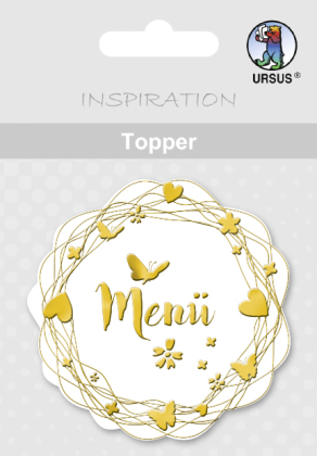 URSUS 8 Topper "Menü", weiß/gold