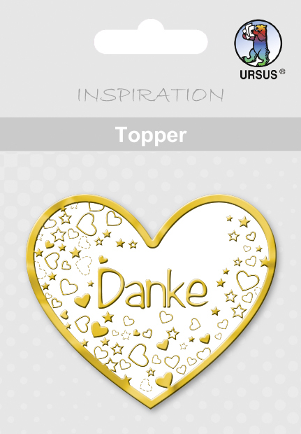 URSUS 8 Topper "Danke", weiß/gold main product photo
