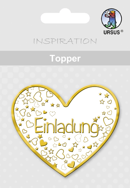 URSUS 8 Topper "Einladung", weiß/gold main product photo
