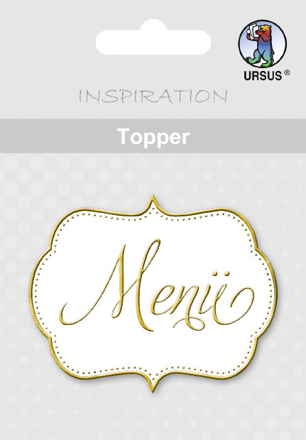 URSUS 8 Topper "Menü", weiß/gold main product photo