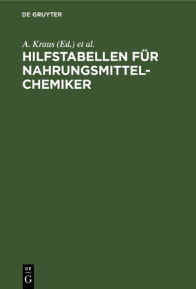 Hilfstabellen für Nahrungsmittel-Chemiker