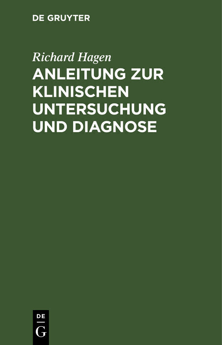 Anleitung zur klinischen Untersuchung und Diagnose main product photo