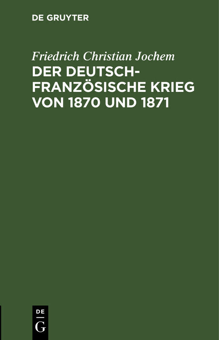 Der deutsch-französische Krieg von 1870 und 1871 main product photo