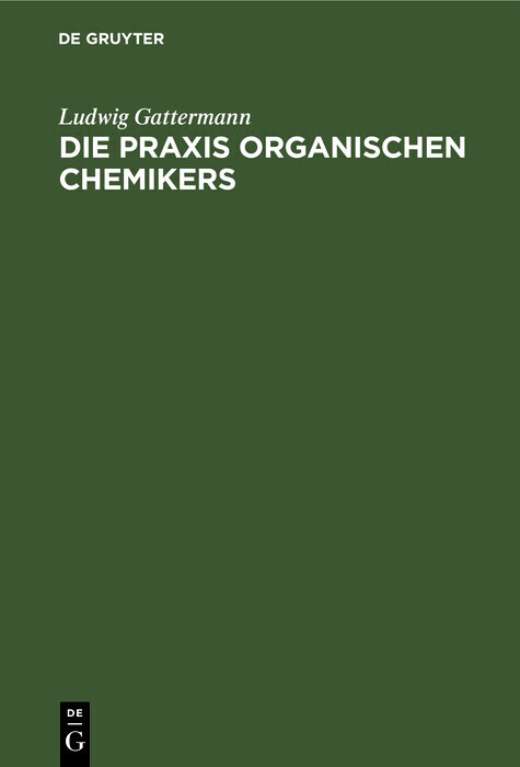 Die Praxis organischen Chemikers main product photo