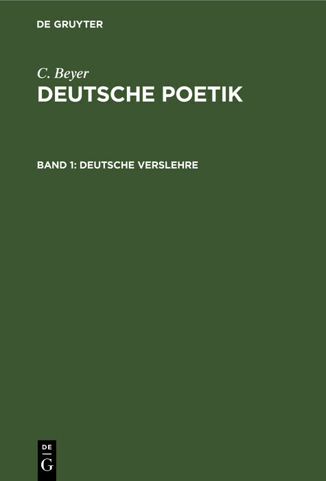 Deutsche Verslehre main product photo