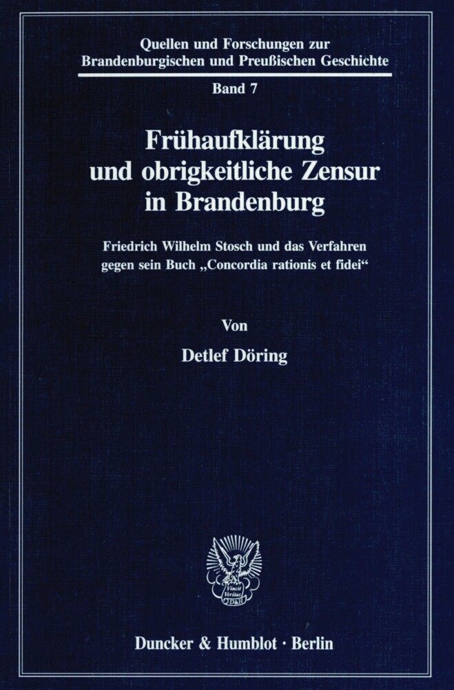 Frühaufklärung und obrigkeitliche Zensur in Brandenburg. main product photo
