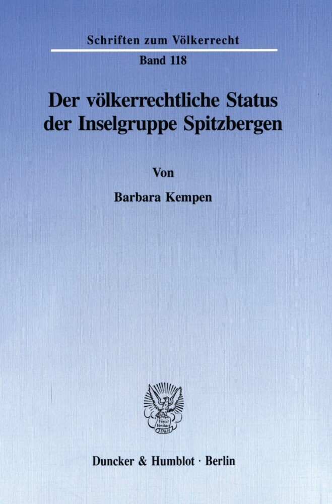 Der völkerrechtliche Status der Inselgruppe Spitzbergen. main product photo