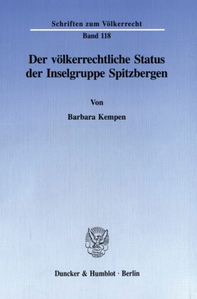 Der völkerrechtliche Status der Inselgruppe Spitzbergen.