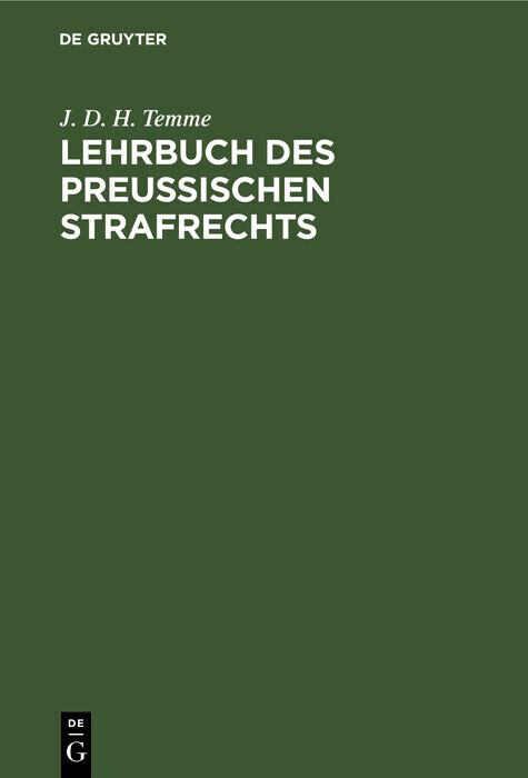 Lehrbuch des Preußischen Strafrechts main product photo
