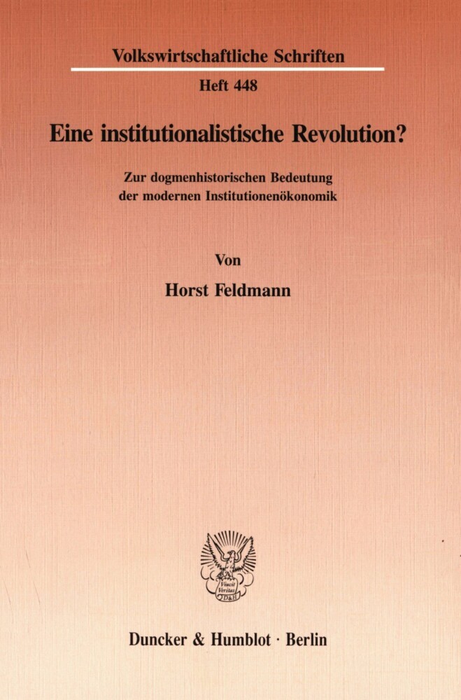 Eine institutionalistische Revolution? main product photo