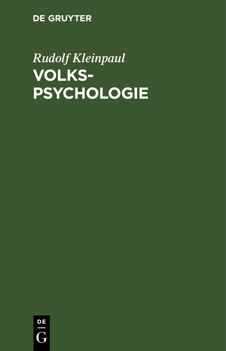 Volkspsychologie main product photo