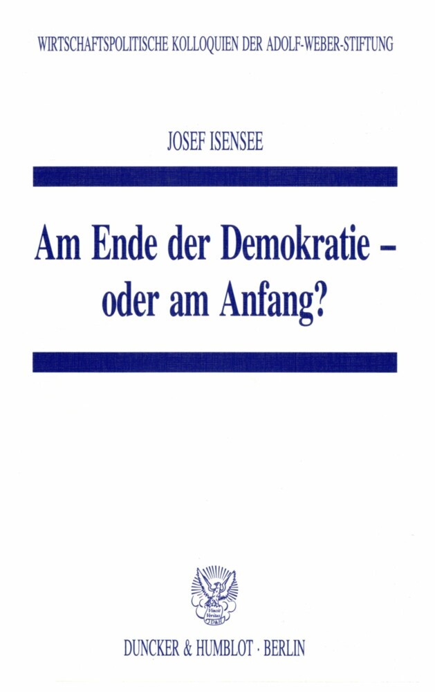 Am Ende der Demokratie - oder am Anfang? main product photo