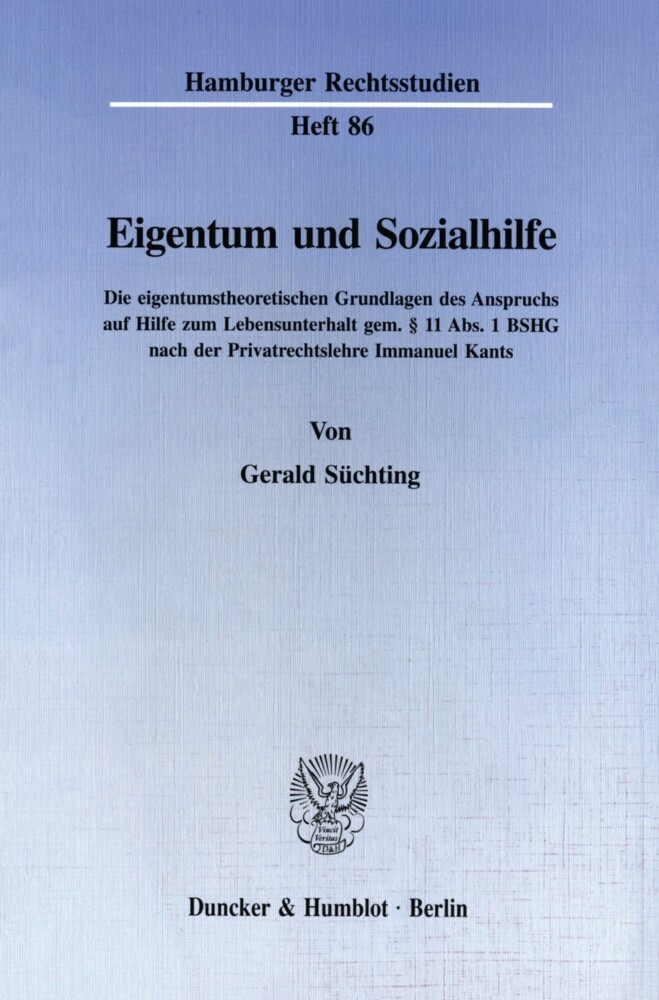 Eigentum und Sozialhilfe. main product photo