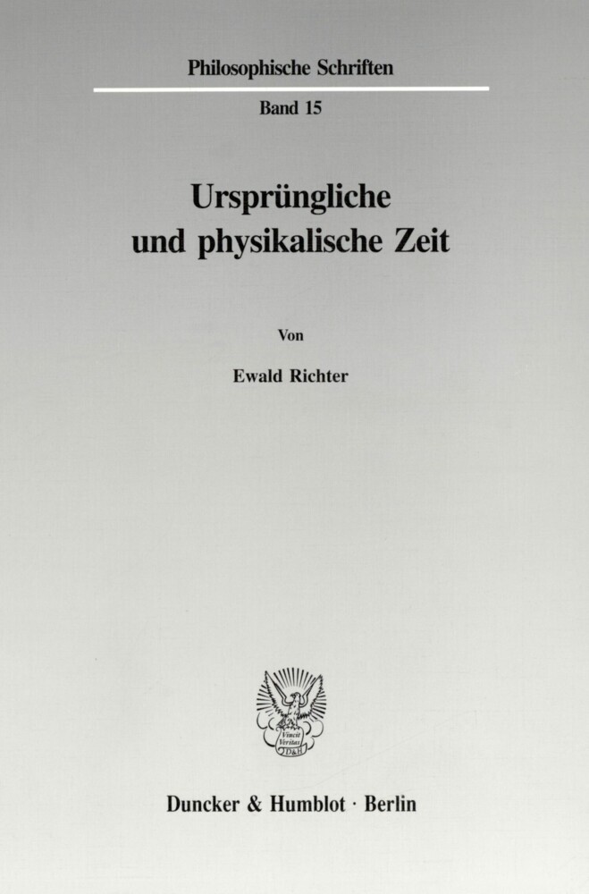 Ursprüngliche und physikalische Zeit. main product photo
