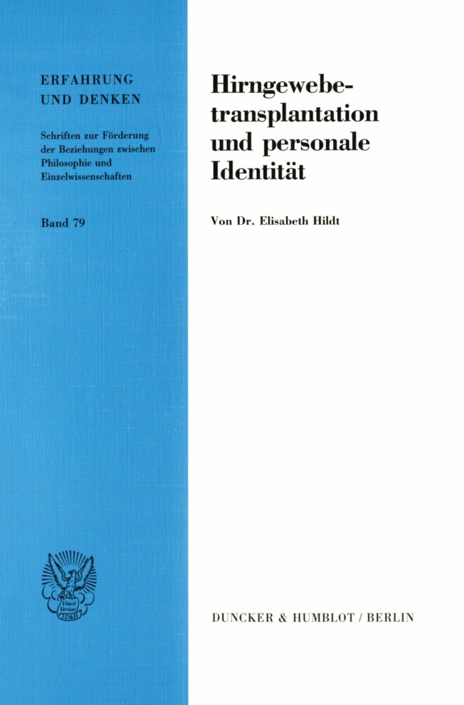Hirngewebetransplantation und personale Identität. main product photo