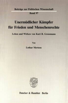 Unermüdlicher Kämpfer für Frieden und Menschenrechte.