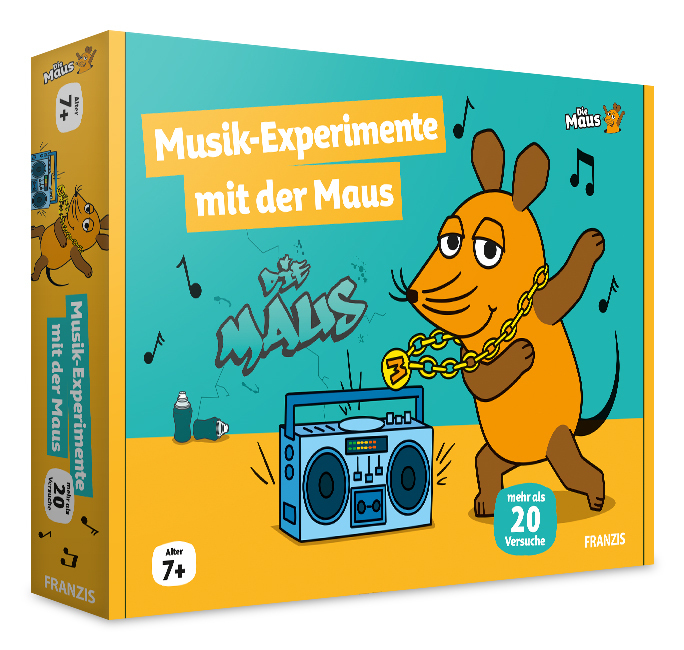 FRANZIS 67229 - Die Maus Musik-Experimente mit der Maus. Mehr als 20 Versuche! Für Kinder ab 7 Jahren main product photo