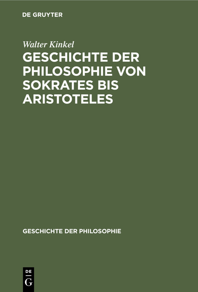 Geschichte der Philosophie von Sokrates bis Aristoteles main product photo