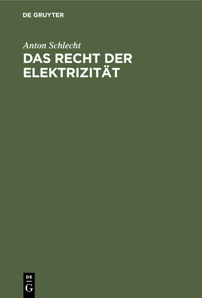 Das Recht der Elektrizität main product photo