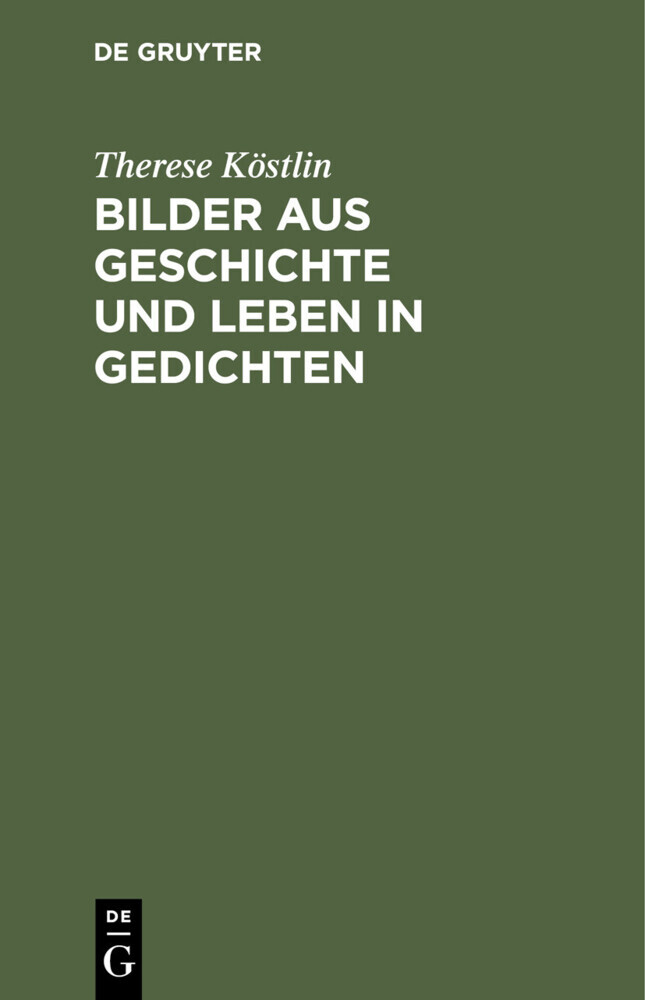 Bilder aus Geschichte und Leben in Gedichten main product photo