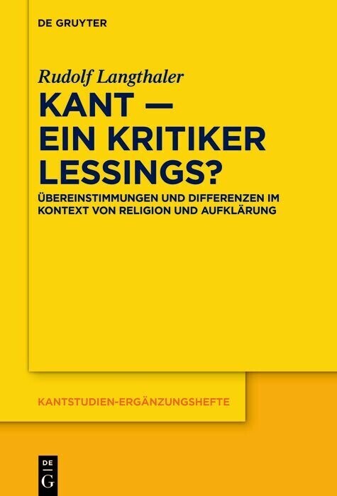 Kant - ein Kritiker Lessings? main product photo